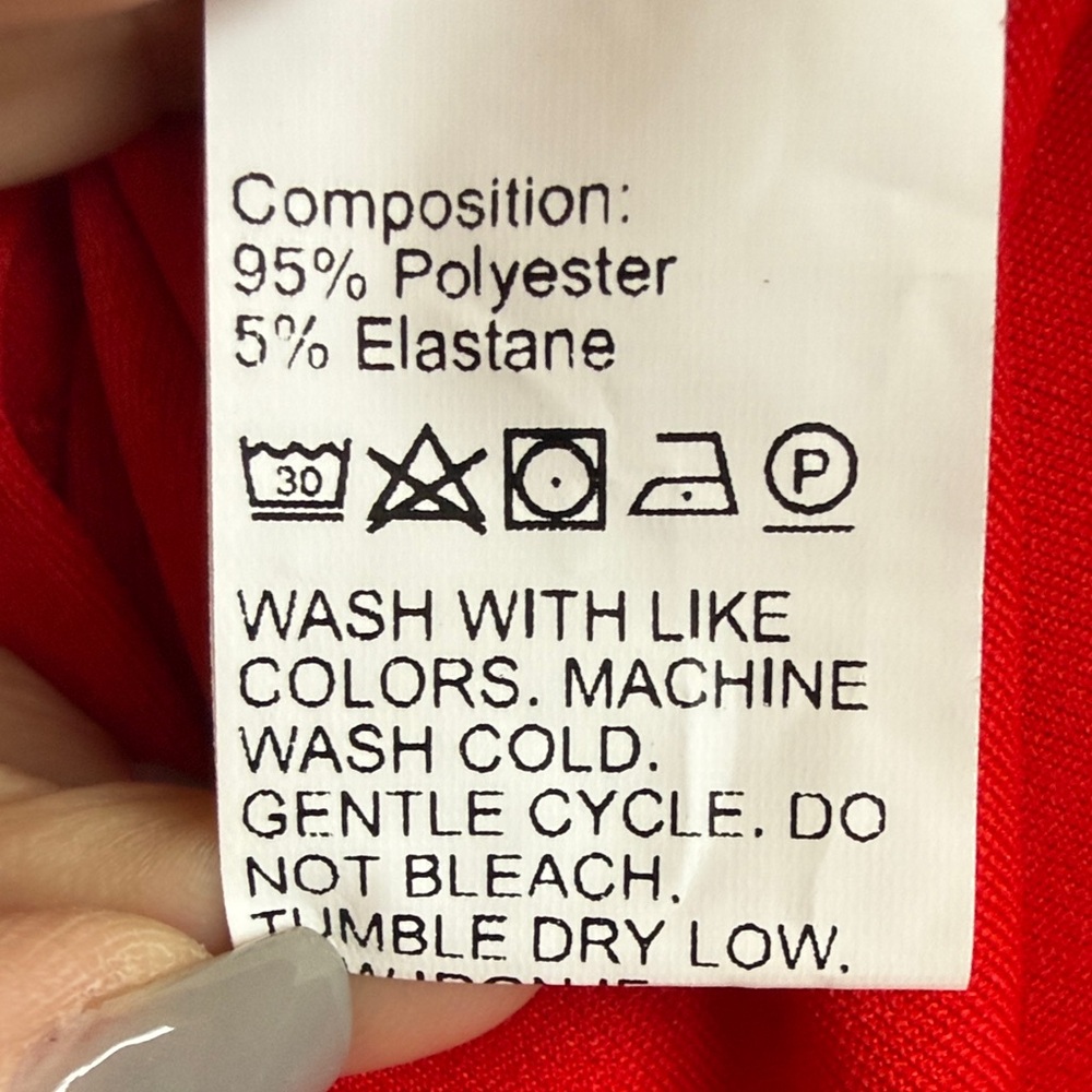 SHEIN Red Button-Down Ruched Shirt - Picture 3 of 6